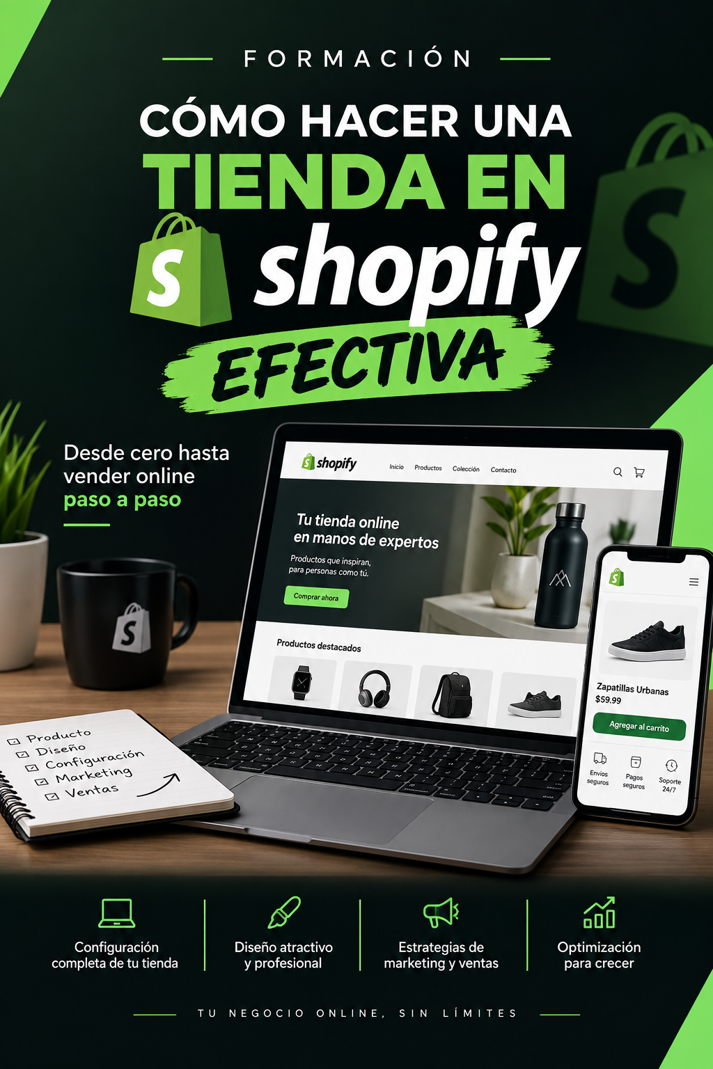 Formación como crear una tienda de shopify